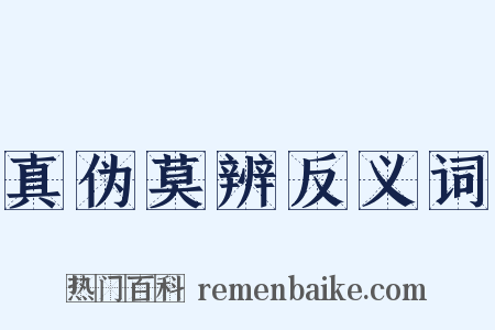 真伪莫辨反义词是什么意思的图片